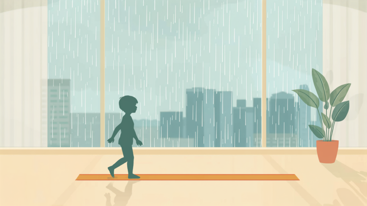 外は雨、部屋の中はあたたかく。